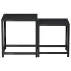 Mesas de centro 2 pcs MDF preto — foto 2