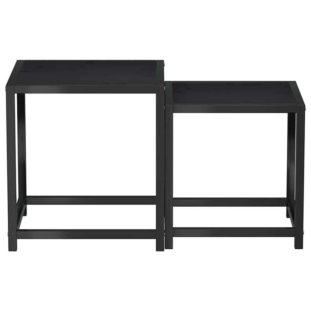 Mesas de centro 2 pcs MDF preto — foto 2