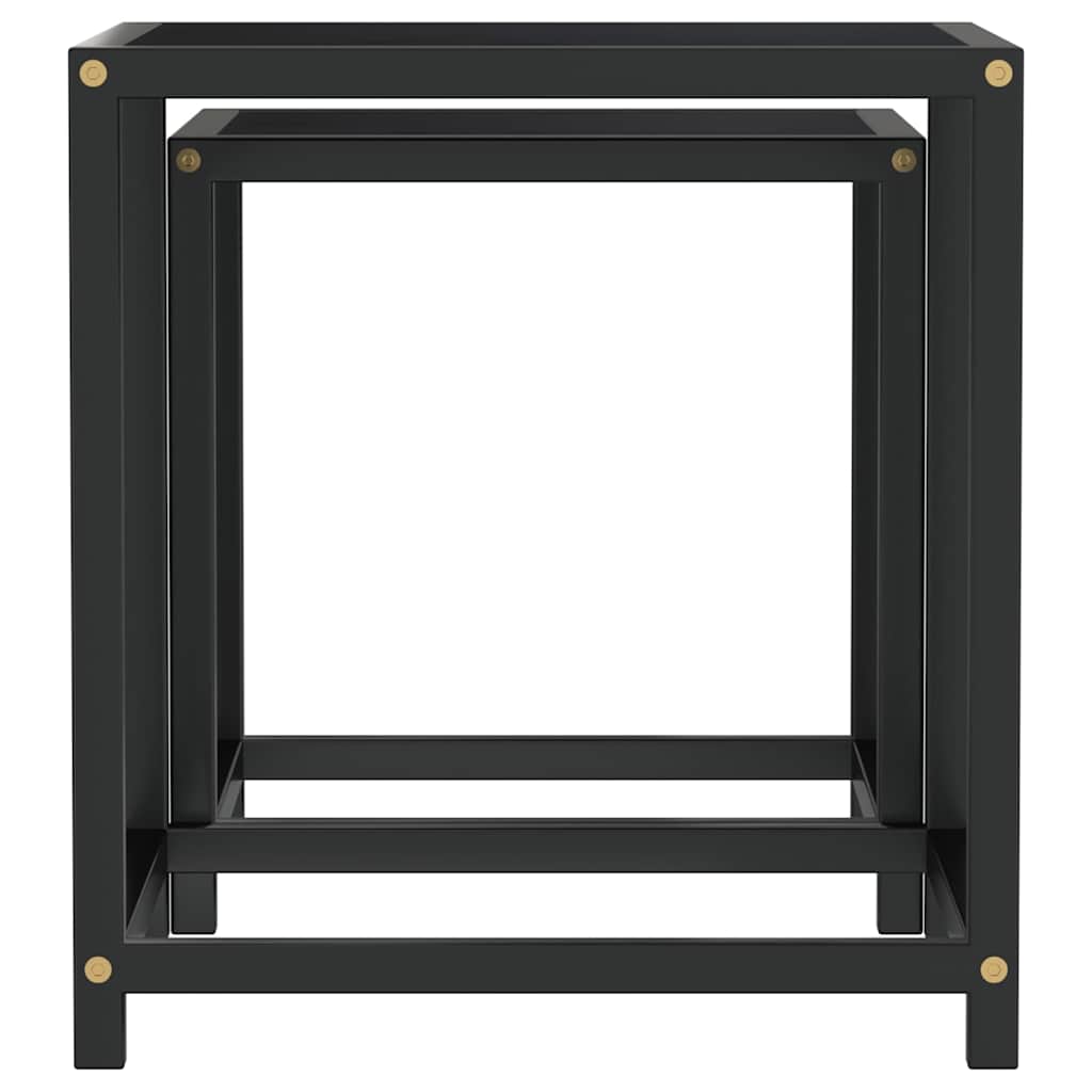 Mesas de centro 2 pcs MDF preto — foto 3