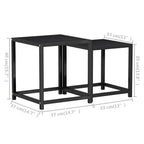 Mesas de centro 2 pcs MDF preto — foto 6