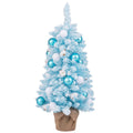 Mini Árvore de Natal Artificial de Mesa com 90 cm e Decoração Pré-instalada – Azul — foto 2