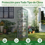 Mini estufa para interior e exterior com 5 prateleiras e cobertura em PE 69 x 48 x 190 cm — foto 10