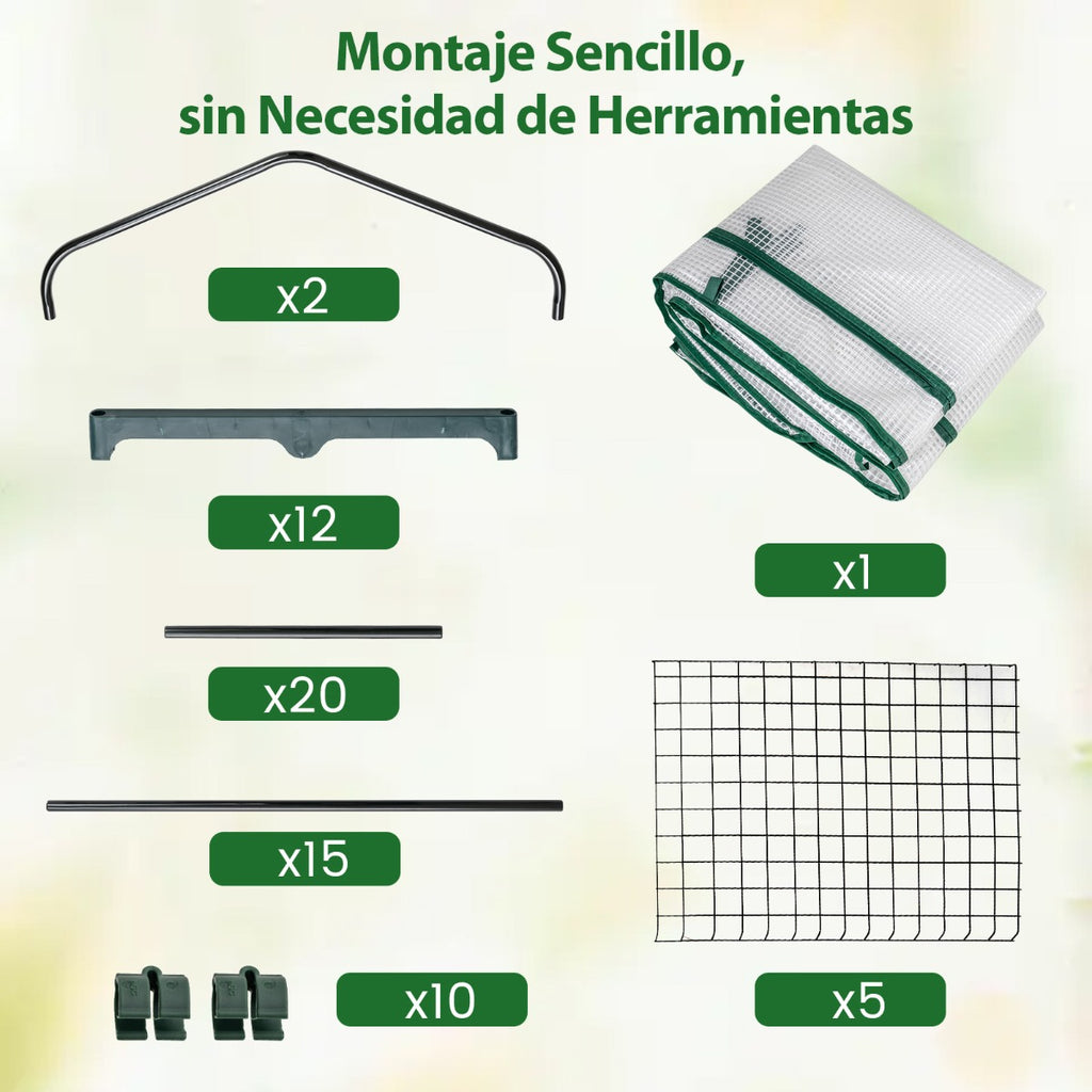 Mini estufa para interior e exterior com 5 prateleiras e cobertura em PE 69 x 48 x 190 cm — foto 6