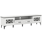 Móvel para TV até 80 polegadas com 2 gavetas, 2 compartimentos com porta e prateleira 180,5 x 35 x 46 cm branco — foto 2