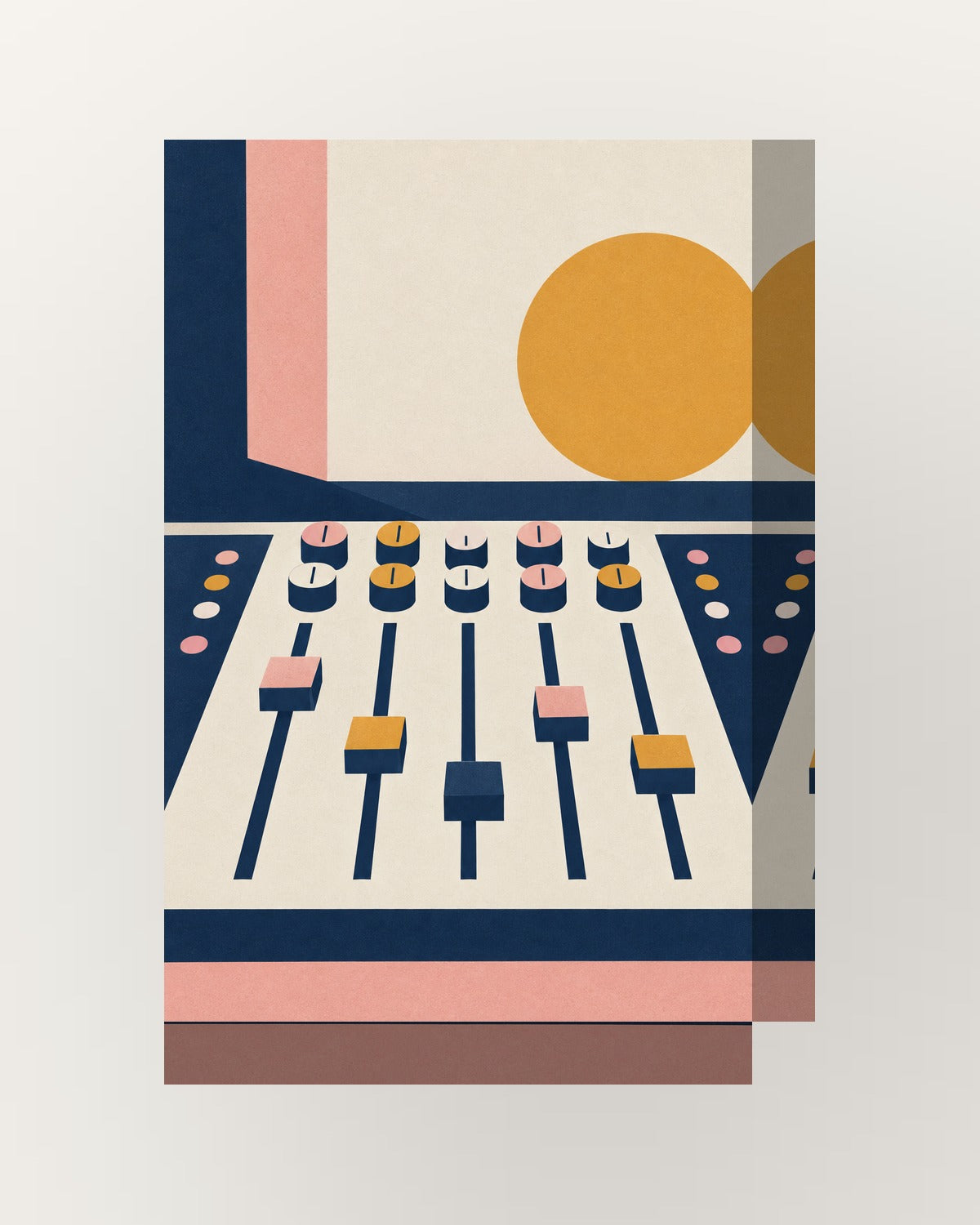 Mesa de mistura · Geométrico · quadro música — acabamento:thick