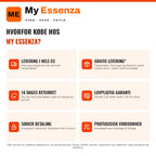 Porquê comprar na My Essenza — Infografia DA (porquê My Essenza)