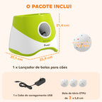 Lançador Automático de Bolas para Cães com 3 Bolas ETPU Distâncias 6/10/14 m Modo Aleatório Verde — foto 2