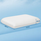 Travesseiro de Espuma Viscoelástica, Almofada Cervical com Capa Removível Ergonômica 60 x 40 cm, Creme branco — foto 2
