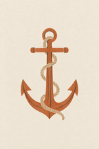Âncora · Minimalista · quadro náutico — nautico-ancora-minimal_ver