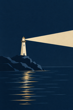 Farol · Minimalista · quadro náutico — nautico-farol-minimal_ver