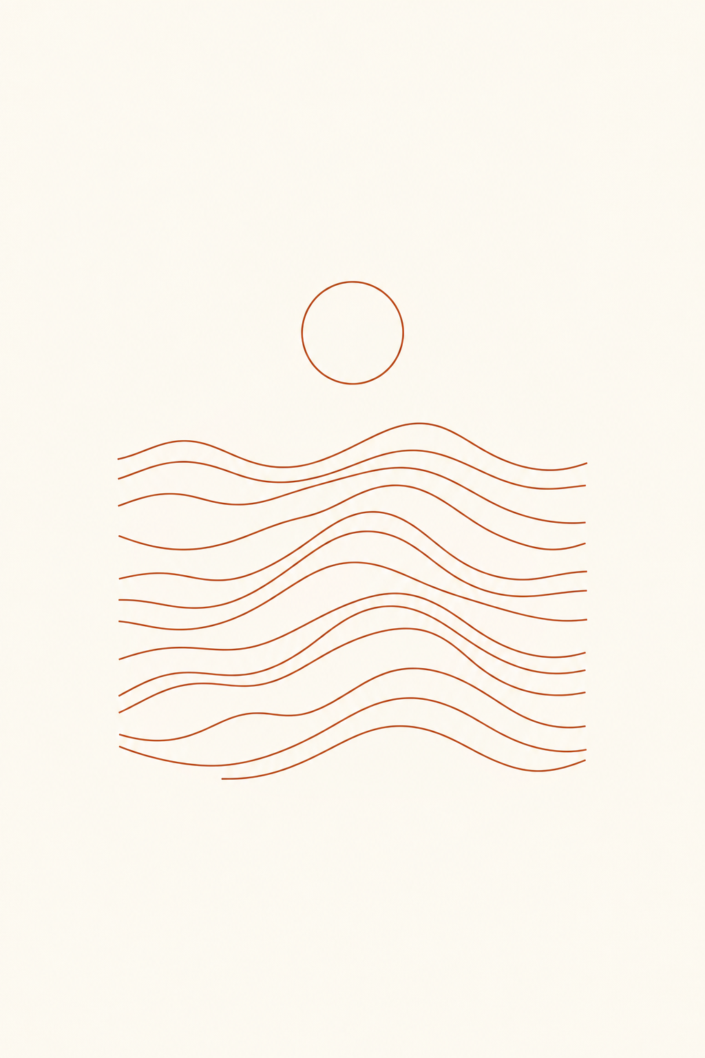 Maré e ondas · Line art · quadro náutico — nautico-mare-e-ondas-lineart_ver