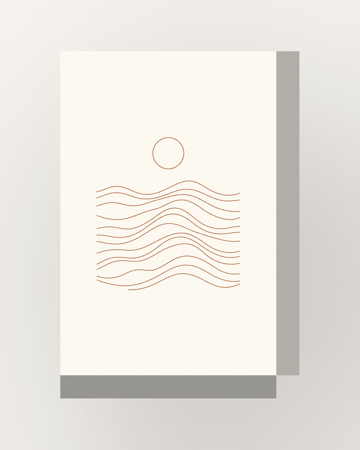 Maré e ondas · Line art · quadro náutico — acabamento:thick