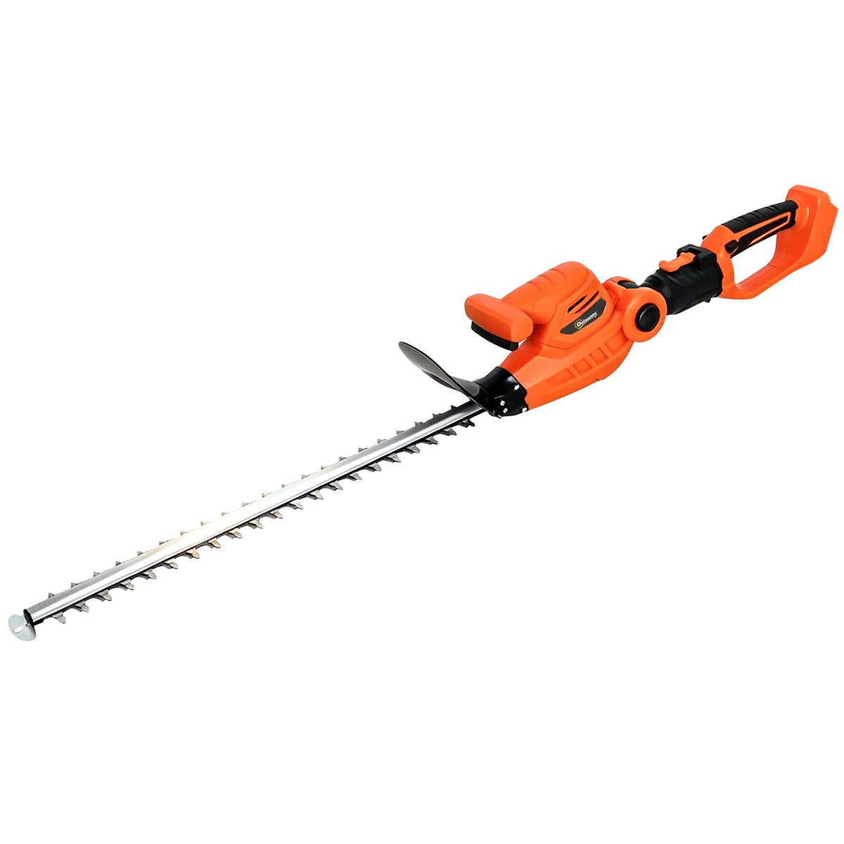 Aparador de Sebes Elétrico com Haste Telescópica Lâmina 51 cm 2 Baterias 4,0 Ah 112,5x15x14,5 cm Laranja — foto 1