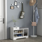 Móvel e Banco de Sapatos 1 Gaveta e 3 Compartimentos Capacidade 5 Pares MDF 76,5x30x52 cm — imagem 3