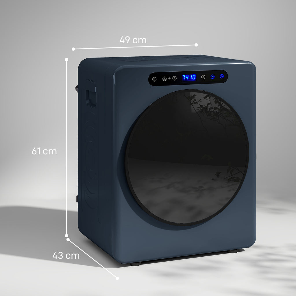 Secadora com Exaustão 5 kg Secadora de Carregamento Frontal Compacta Autônoma 1000 W com Tambor em Aço Inoxidável Temporizador Azul — foto 2