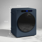 Secadora com Exaustão 5 kg Secadora de Carregamento Frontal Compacta Autônoma 1000 W com Tambor em Aço Inoxidável Temporizador Azul — foto 2