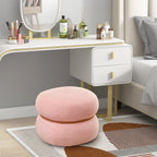 Otoman oval com assento acolchoado rosa e base oval com almofadas antiderrapantes 44 x 35 x 35 cm — foto 4