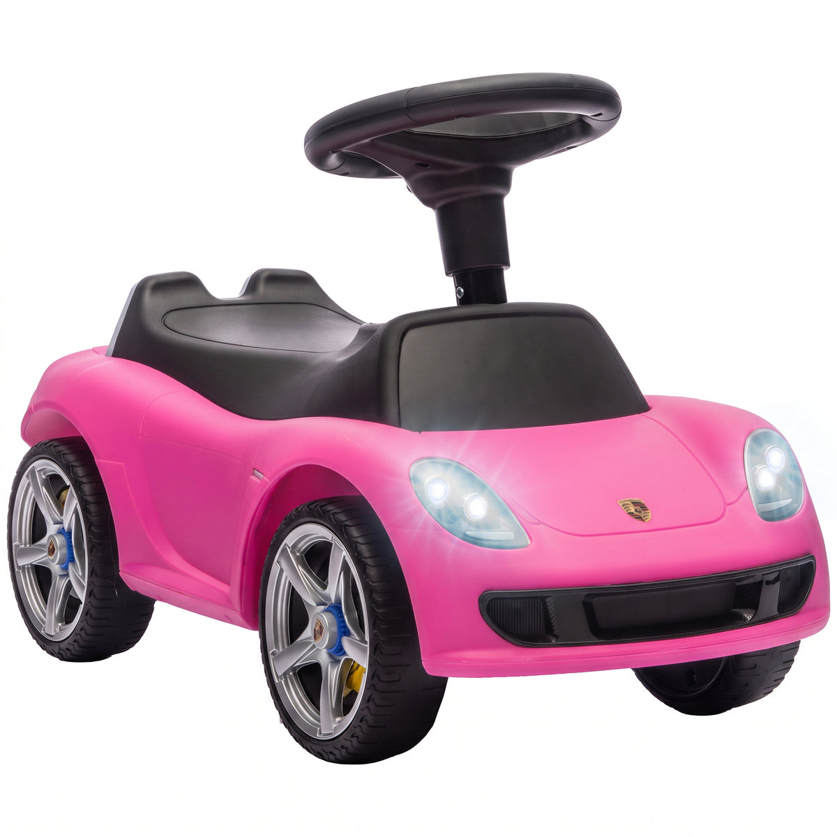 Carro de Andar Infantil Porsche com Buzina Luzes e Sons de Motor para 18–36 Meses Rosa — foto 1