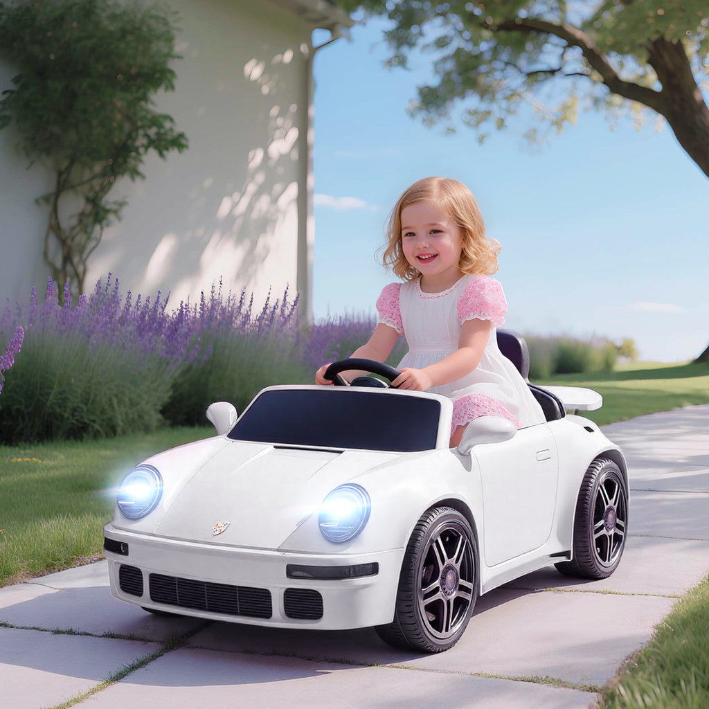 Carro Elétrico Infantil 12 V Licença Ruf Ctr 2017 Comando 2,4G Luzes e Música 103x55x44 cm Branco — imagem 5