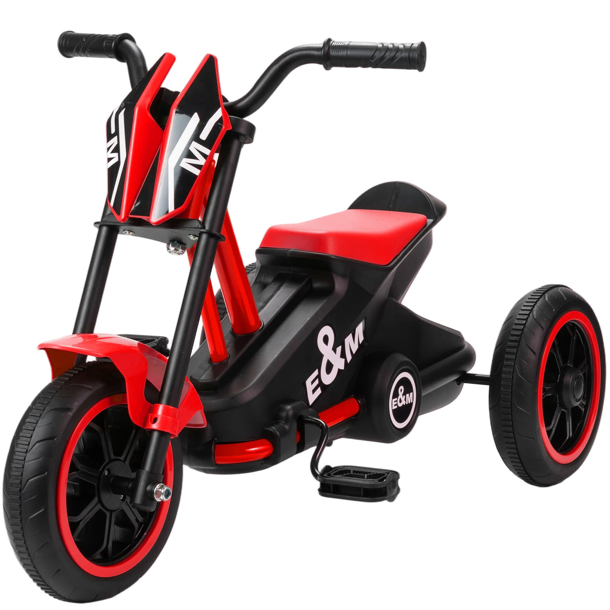 Triciclo para Crianças Bicicleta de Equilíbrio 3 Rodas com Pedal para 18 a 36 Meses para Interior e Exterior Vermelho — foto 1