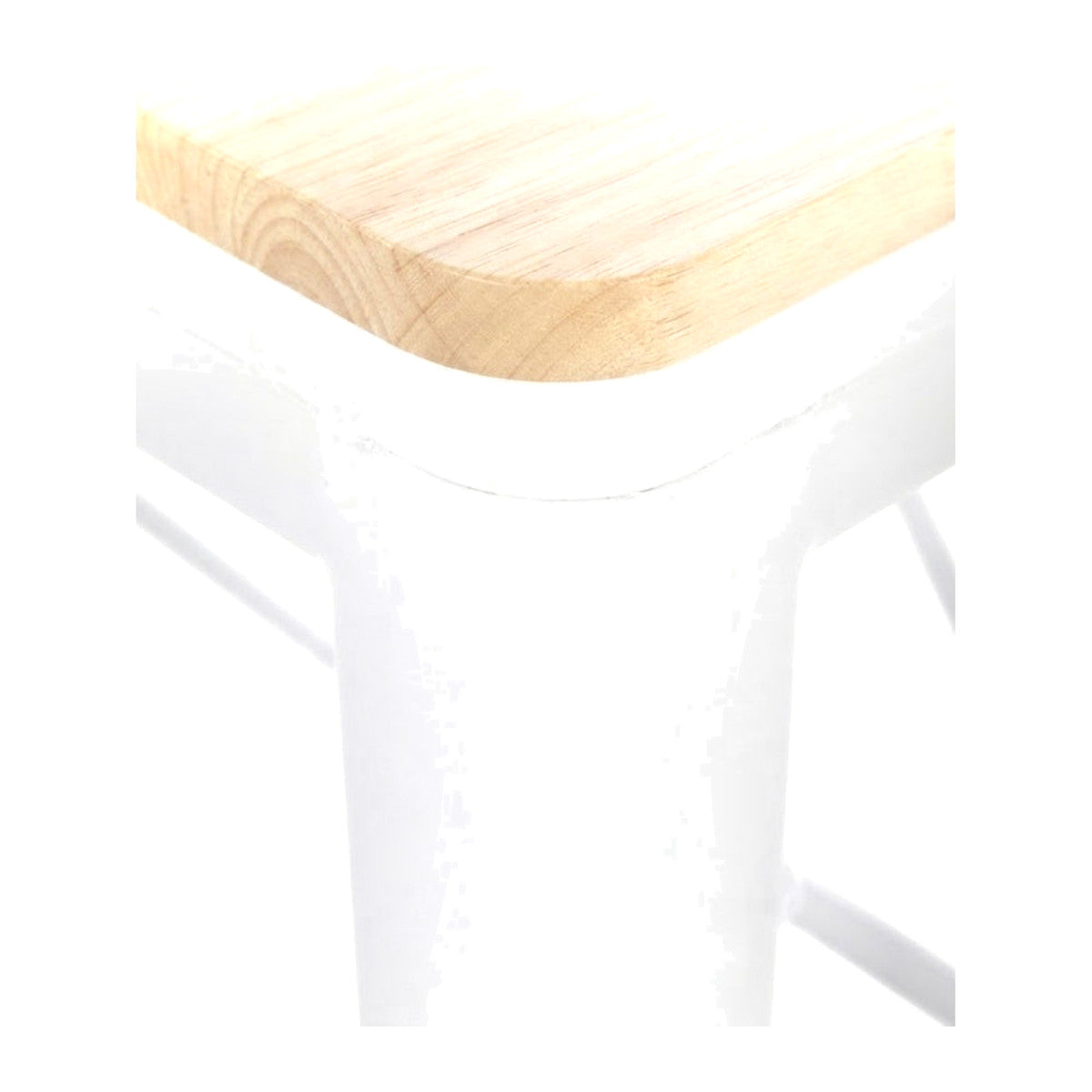Pack 4 Bancos Lixe Madeira Natural 76 cm — Branco — foto 5