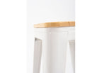 Pack 4 Bancos Meyer Baixos Madeira Natural 67 cm — Branco — foto 6