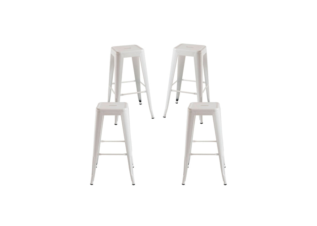 Pack 4 Bancos Meyer Basic Altos 76 cm — Branco — foto 2