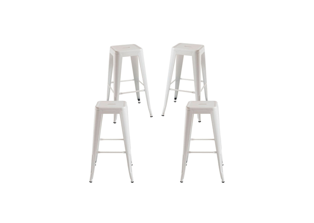 Pack 4 Bancos Meyer Basic Altos 76 cm — Branco — foto 2