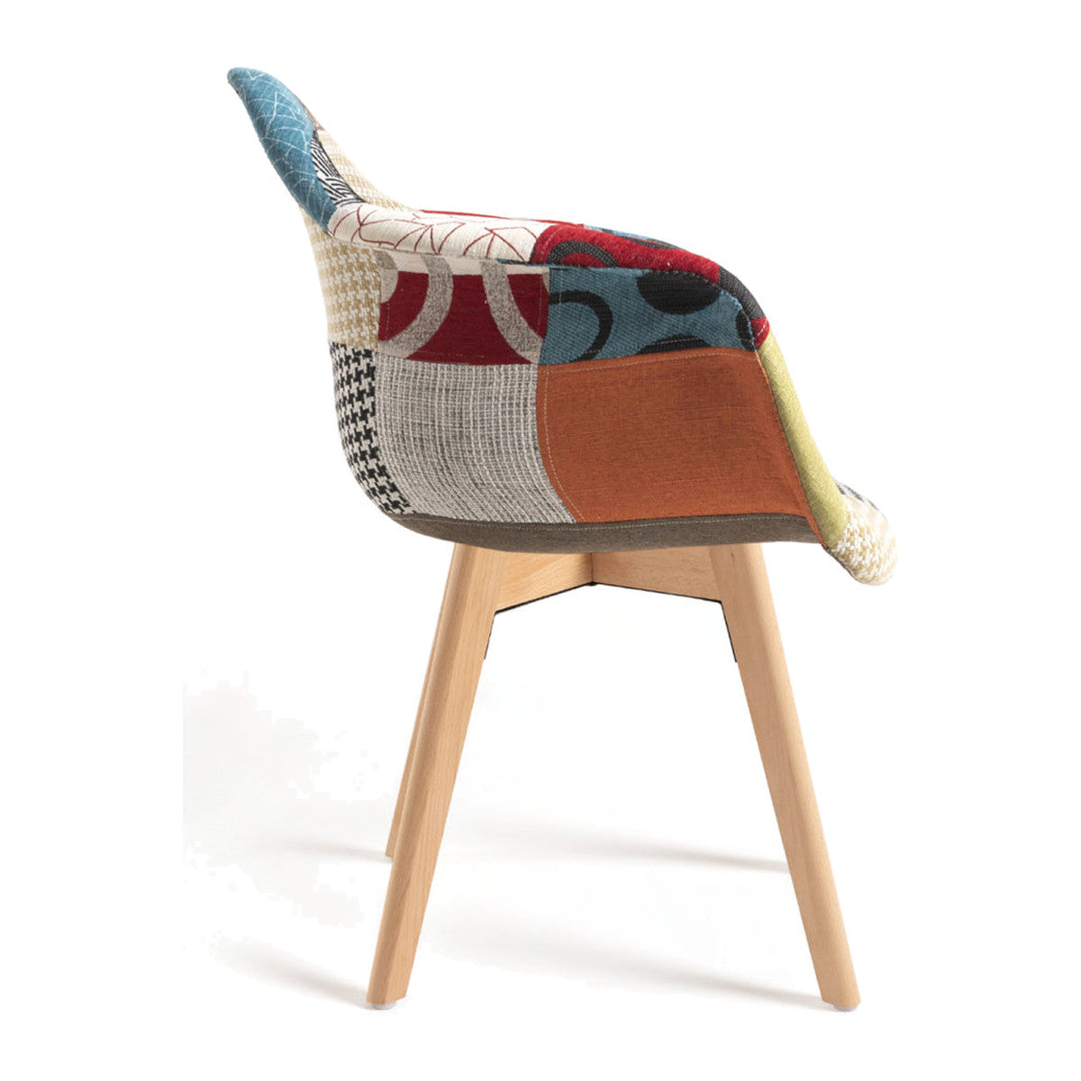 Pack 4 Cadeiras Luba Patchwork — Patchwork cores — foto 4