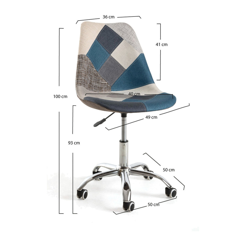 Pack 4 Cadeiras Nova Patchwork — Patchwork Blue — foto 3