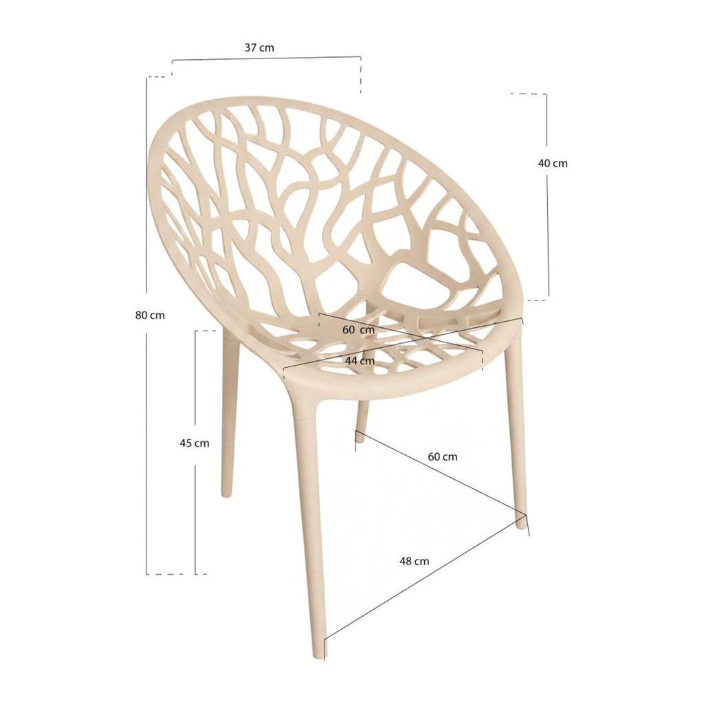Pack 4 Cadeiras Origen Basic — Beige — foto 3