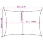 Para-sol retangular 8x6 m HDPE branco para jardim e varanda — foto 9
