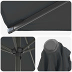 Parasol de Jardim com Base Retangular 2 x 3 m Poliéster — foto 5