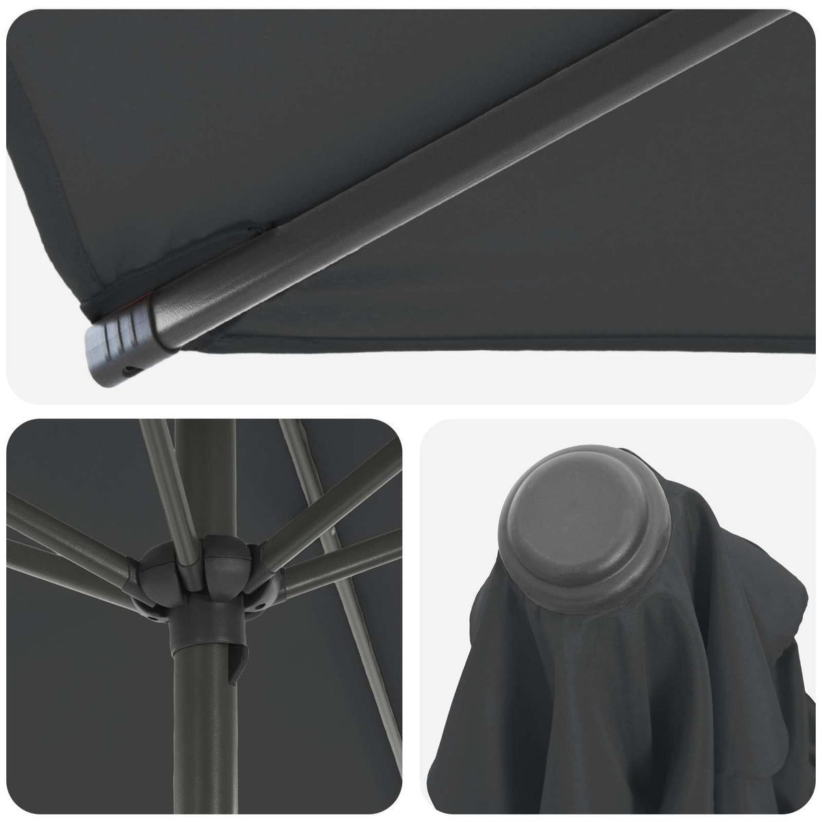 Parasol de Jardim com Base Retangular 2 x 3 m Poliéster — foto 5