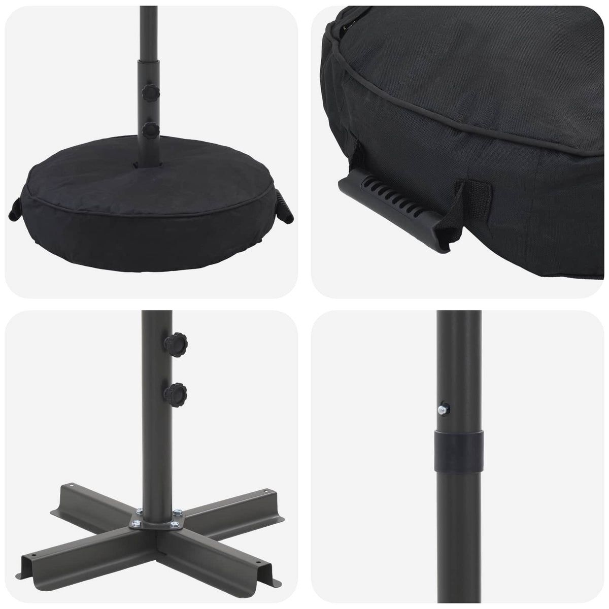 Parasol de Jardim com Base Retangular 2 x 3 m Poliéster — foto 6