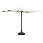 Parasol de Jardim com Base Retangular 2 x 3 m Poliéster Creme — foto 2