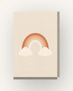 Arco-íris bebé · Minimalista · Quadro em tons pastel — acabamento:slim