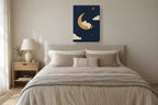 Urso e lua · Minimalista · Quadro em tons pastel — pastel-urso-e-lua-minimal_ver_50x70_quarto