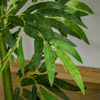 Planta Artificial 160 cm Bambu Artificial com 975 Folhas e Vaso Planta Artificial Decorativa para Interior e Exterior Casa Sala de Estar Escritório Verde — foto 8