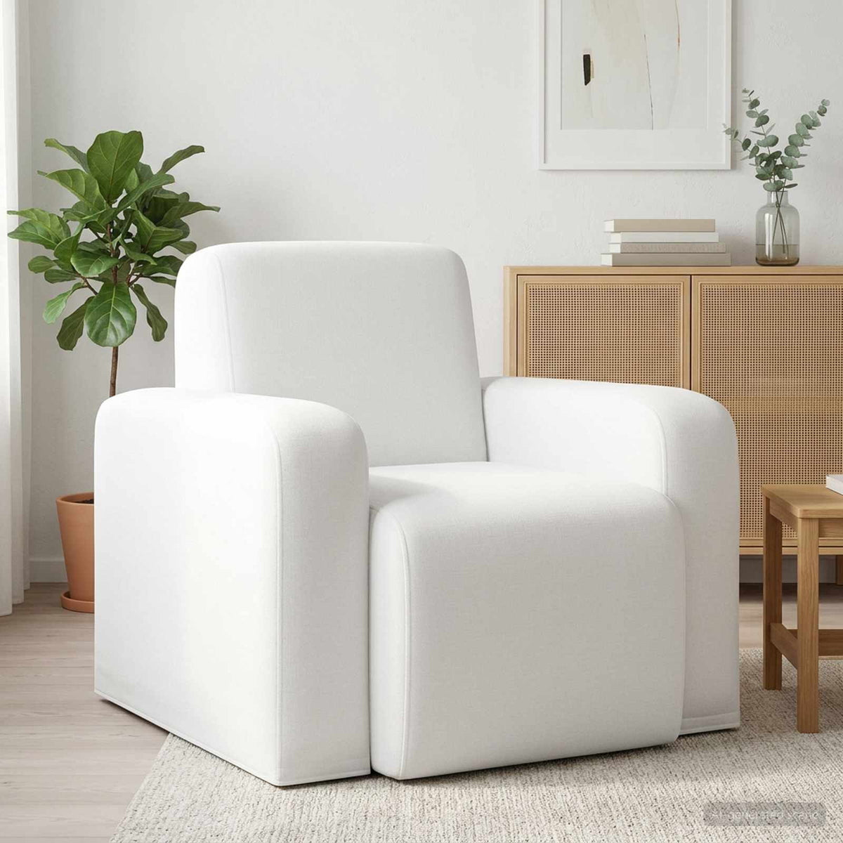 poltrona Branco Tecido — foto 1