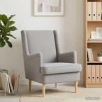 poltrona Cinzento-claro Bouclé — foto 3