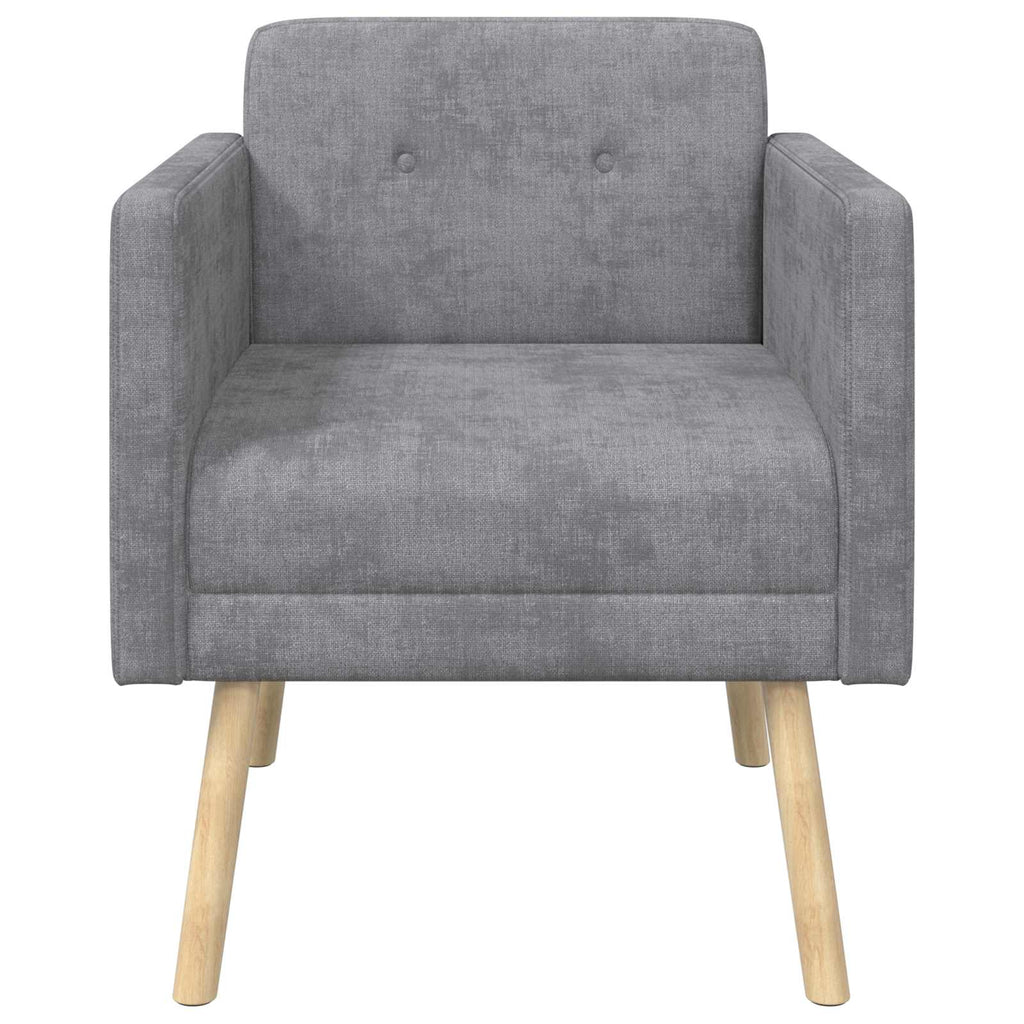 Poltrona Cinzento-claro Tecido Chenille — foto 3