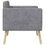 Poltrona Cinzento-claro Tecido Chenille — foto 4