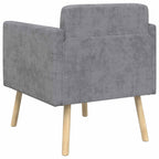 Poltrona Cinzento-claro Tecido Chenille — foto 5