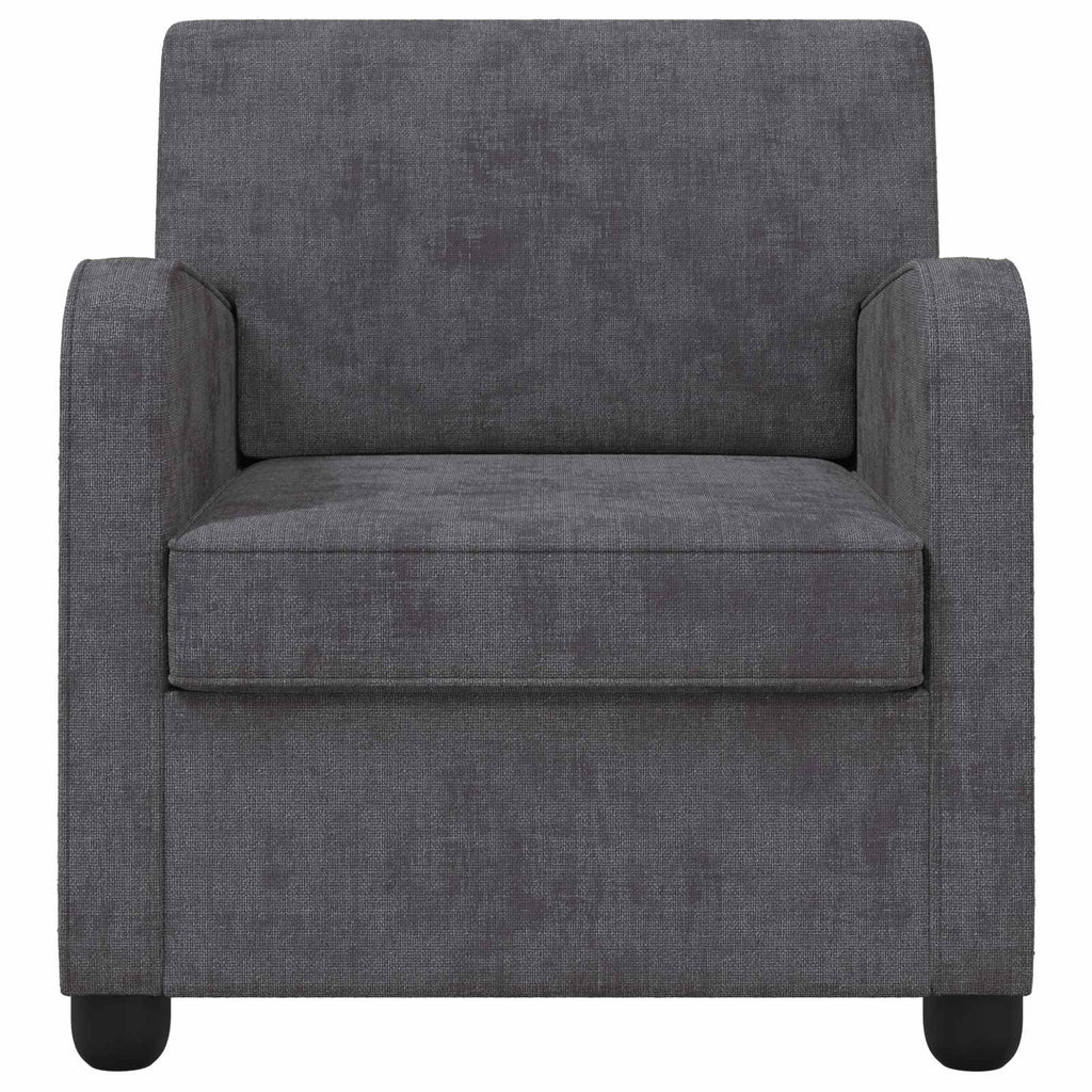 poltrona Cinzento-Escuro Chenille — foto 3