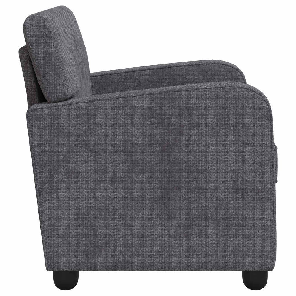poltrona Cinzento-Escuro Chenille — foto 4