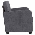 poltrona Cinzento-Escuro Chenille — foto 4