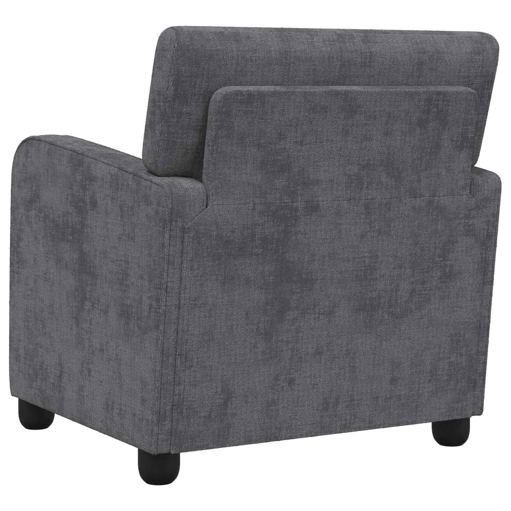 poltrona Cinzento-Escuro Chenille — foto 5