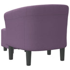 Poltrona com apoio de pés tecido roxo — foto 4
