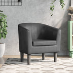 Poltrona couro artificial cinzento — foto 1
